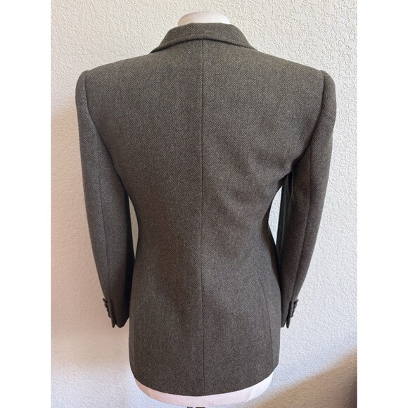 Vintage Lauren Ralph Lauren Women 4P Olive Jacket Blazer Lambswool Preppy - Picture 5 of 13